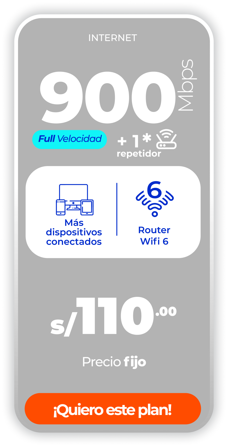 Internet 900mbps+1 repetidor